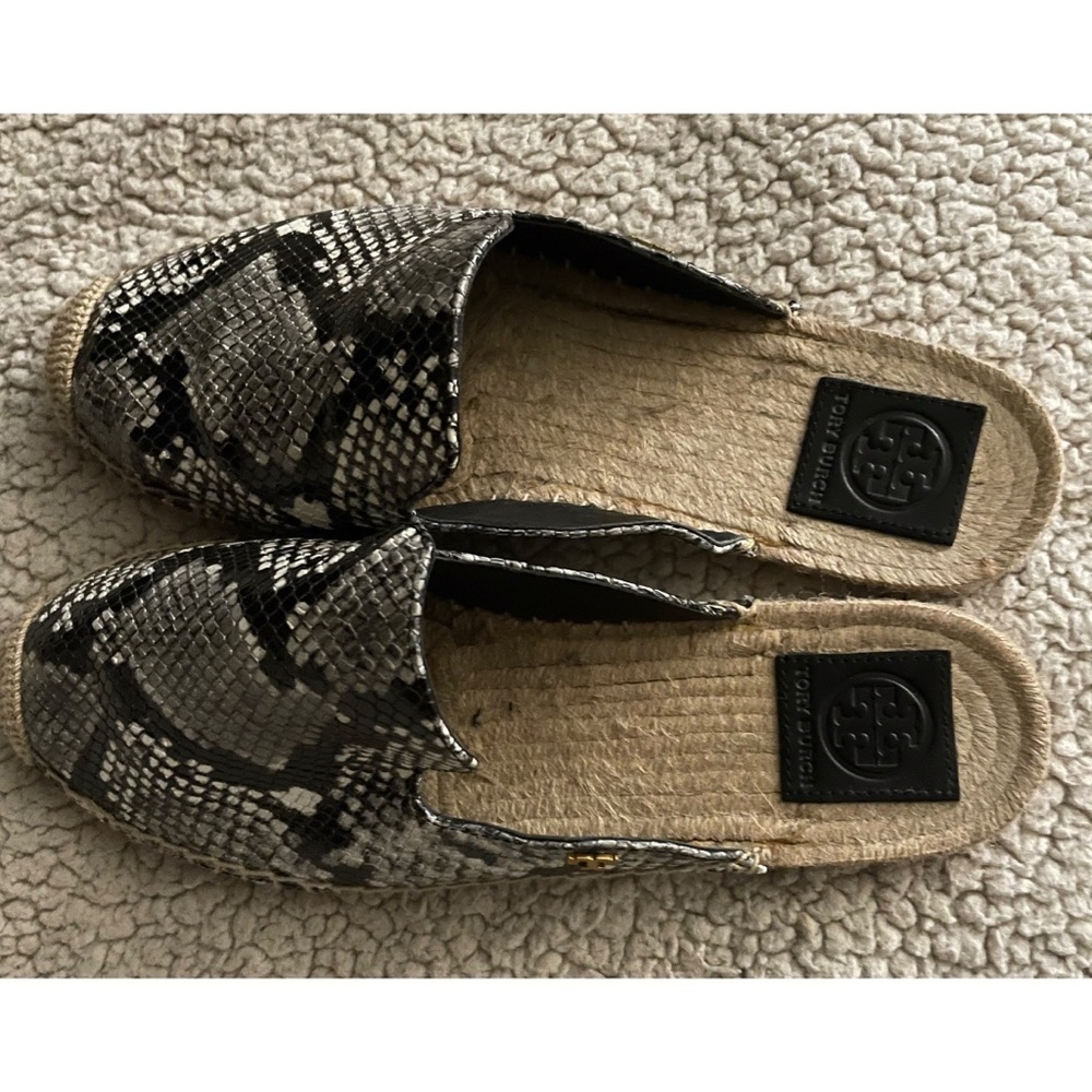 Tory Burch | Leather Max Snake-Print Espadrille Mule Size 10.5 - EUC - Picture 4 of 8